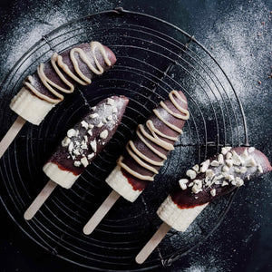 Carob Banana Popsicles