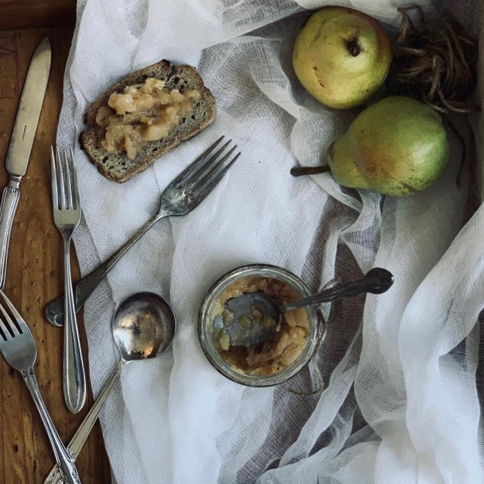 Pear Chutney + Vegan Chive Dressing